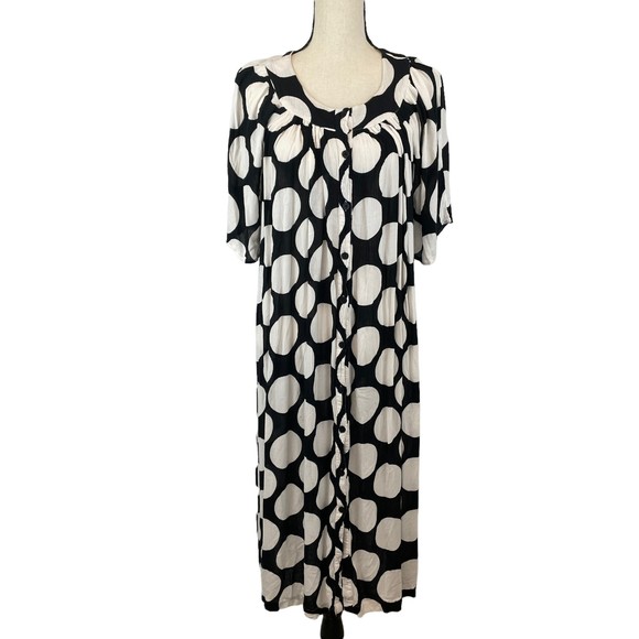 Go Softly Dresses Go Softly Polka Dot Woven Crinkle Midi Patio